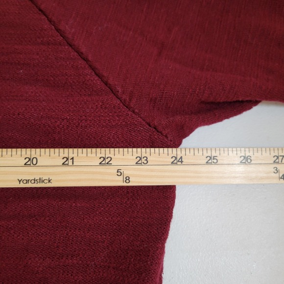 Jachs New York Burgundy Sweater Size 2XL Men's Quarter Zip Pullover Raglan 0532 - Picture 3 of 7